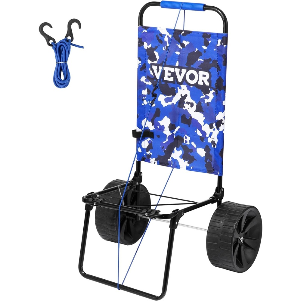 image:imageVEVOR Beach Dolly with Big Wheels for Sand 154 x 157 Cargo Deck w 10 PE Solid Wheels 69LBS Loading Capacity Folding Sand Cart Heavy Duty Cart for Picnic Camping Fishing Beach Gardening15 x 16 Cargo Deck  10 PE Solid Wheels