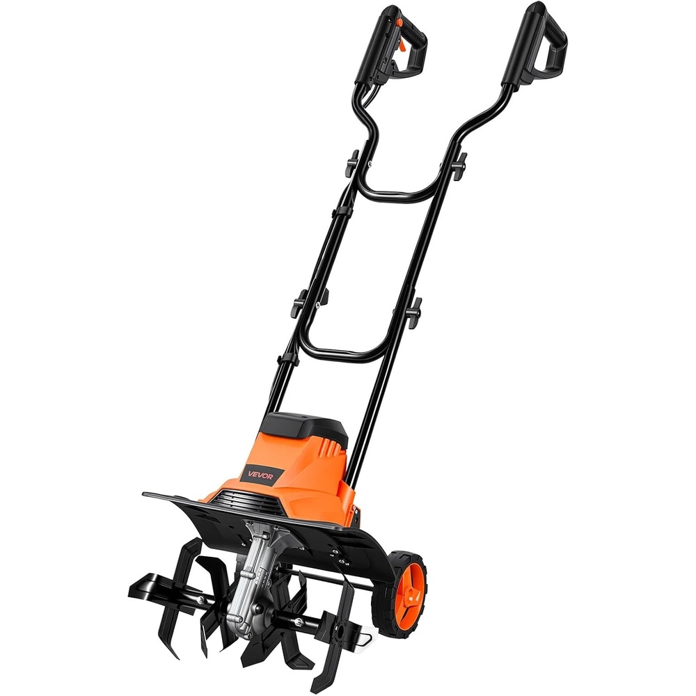 image:imageVEVOR Corded Electric Tiller 18 Inch Tilling Width Garden Rototiller 135Amp Motor HeavyDuty Tilling Machine Cultivator with Steel Tines and Foldable Handle for Lawn Yard and Gardening Care10 Amp14 Inch