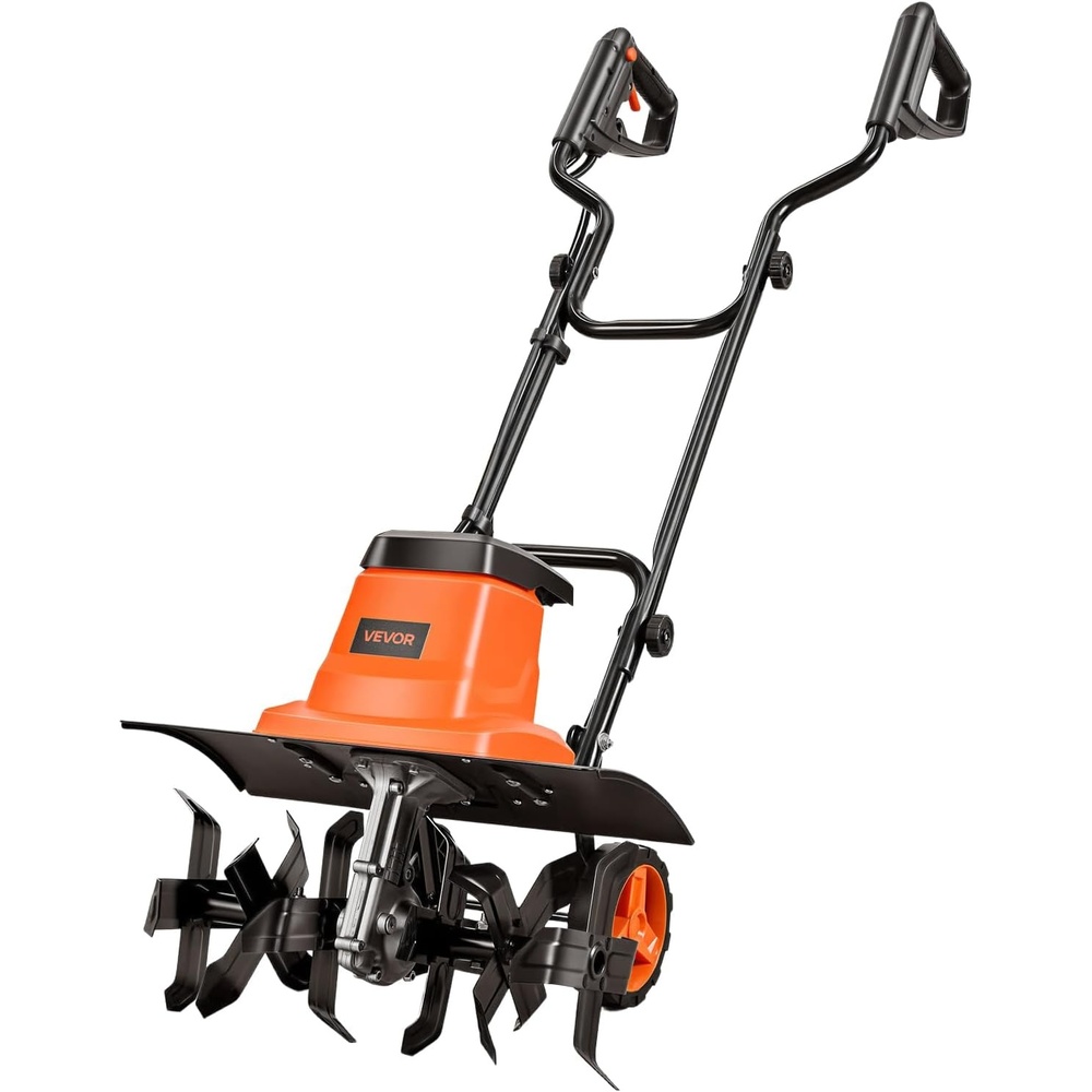 image:imageVEVOR Corded Electric Tiller 18 Inch Tilling Width Garden Rototiller 135Amp Motor HeavyDuty Tilling Machine Cultivator with Steel Tines and Foldable Handle for Lawn Yard and Gardening Care135 Amp18 Inch