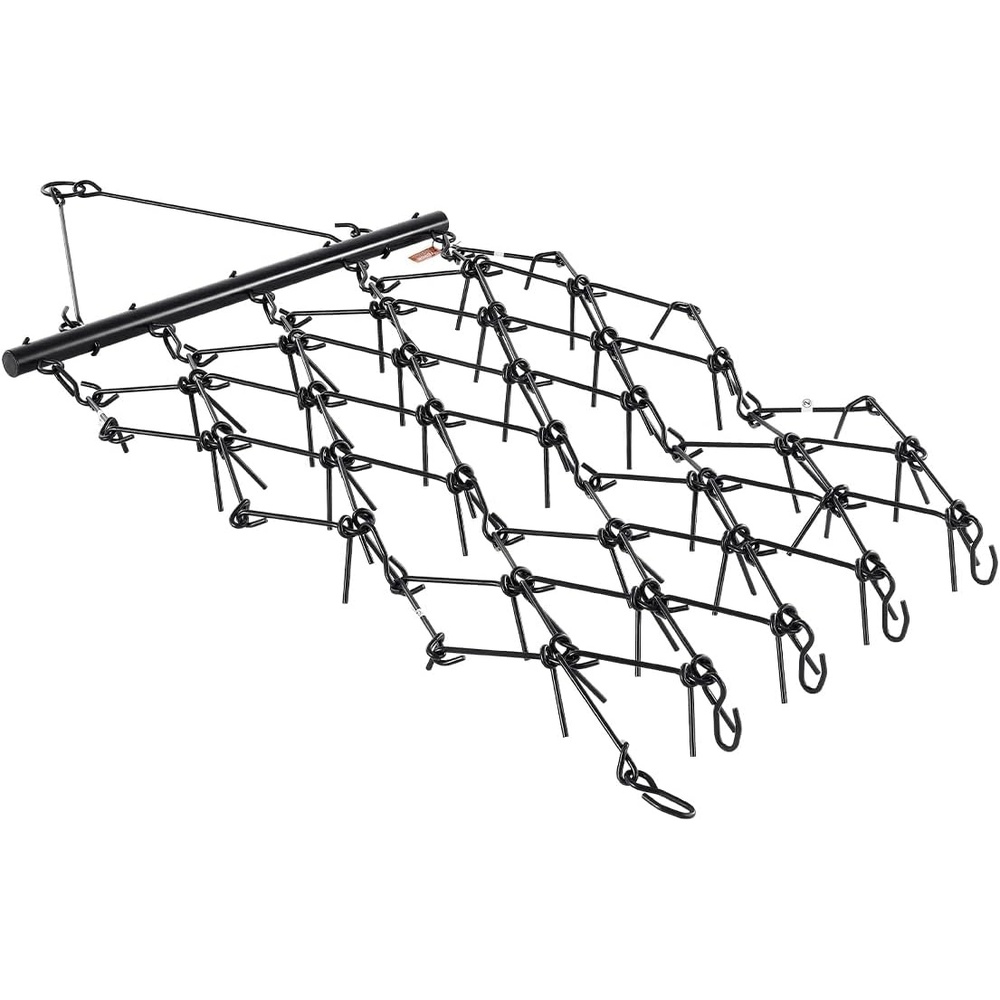 image:imageVEVOR Drag Harrow 4 ft x 56 ft Durable Chain Harrow with 80 Sharp Teeth Suitable for ATV UTV Tractor Ideal for Soil Preparation Seeding Smoothing Landscapes and Yard Gravel Driveway Maintenance4 x 56 ft