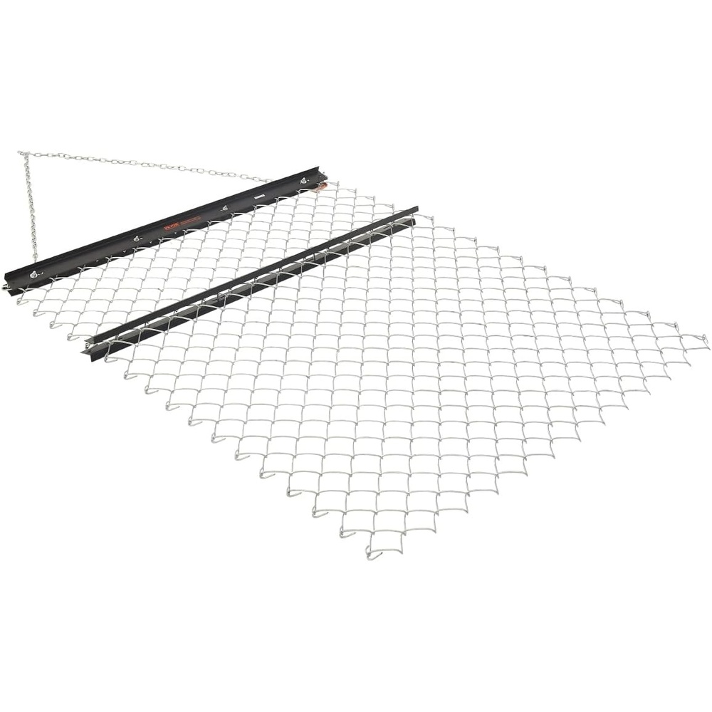 image:imageVEVOR Drag Harrow 4 ft x 56 ft Durable Chain Harrow with 80 Sharp Teeth Suitable for ATV UTV Tractor Ideal for Soil Preparation Seeding Smoothing Landscapes and Yard Gravel Driveway Maintenance4 x 5 ft