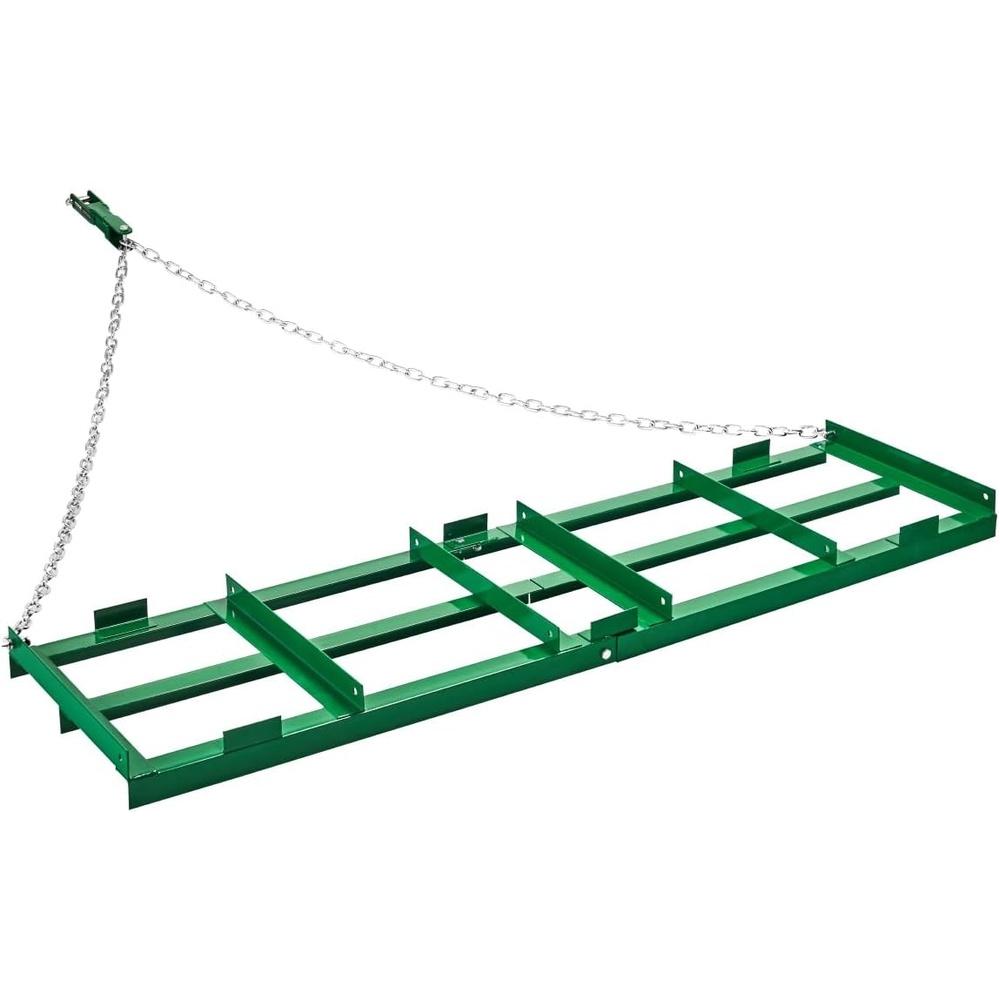 image:imageVEVOR Drag Harrow 8 ft Heavy Duty Tow Behind Drag Harrow with Adjustable Bars amp 72 in Chain Driveway Grader Landscape Rake for ATV UTV Tractor Mower Tow Behind Yard Lawn Leveling Tool6 FT Green