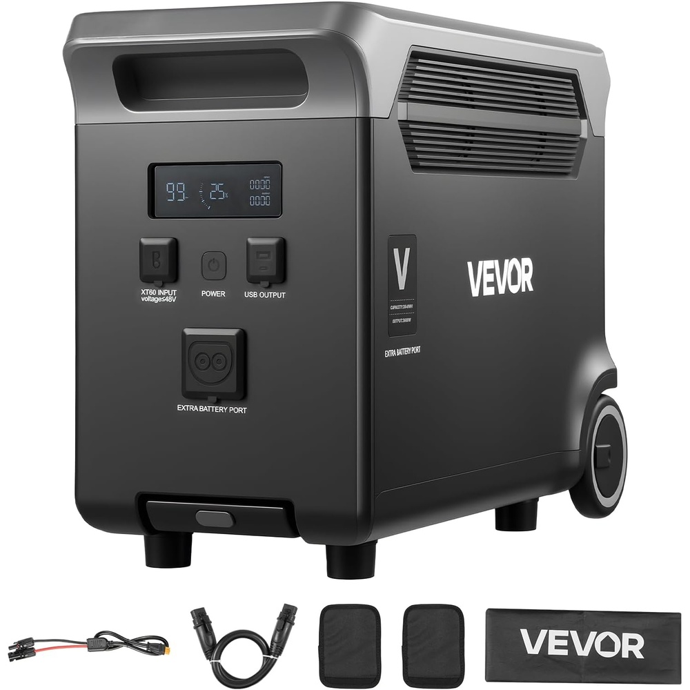 image:imageVEVOR Extra Battery for Portable Power Station 3840Wh LiFePO4 Extra Expansion Battery with 3 Output Ports for Home Use Outdoor Camping Road Trips RVs EmergenciesP13840Wh Expansion Pack