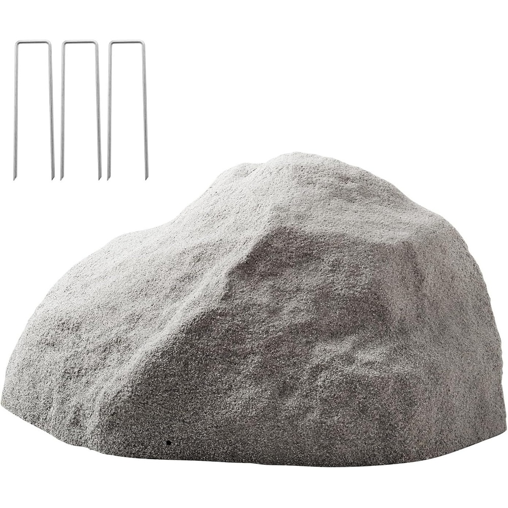 image:imageVEVOR Faux Rock Cover Outdoor Fake Rock Well Pump Cover Realistic Natural Texture Lightweight amp WeatherResistant Polyresin Artificial Boulder for Landscaping Garden Yard Dcor Grey Medium SizeIrregular ovalMediumdark grey