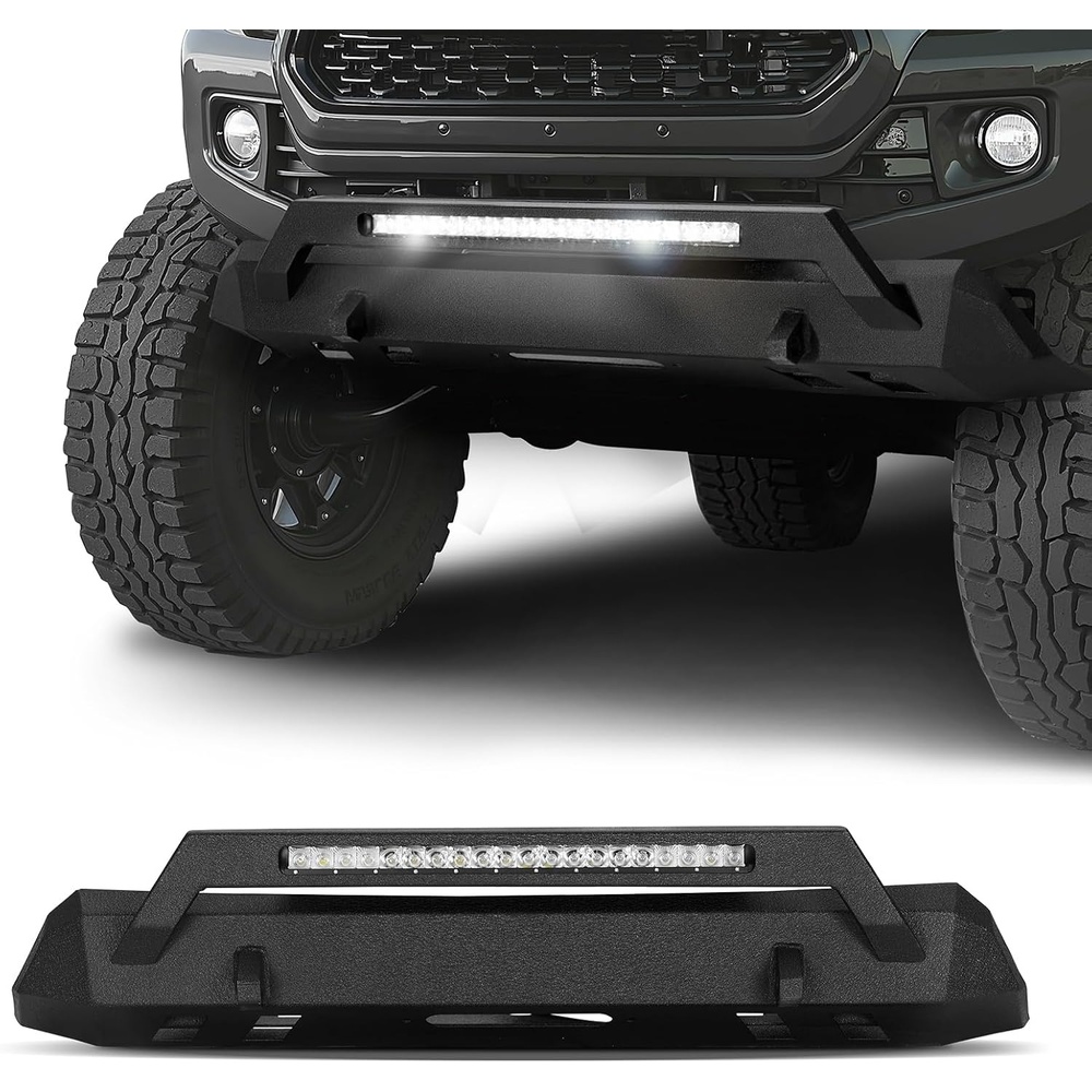 image:imageVEVOR Front Bumper Compatible with 20162023 Toyota Tacoma Excluding Tacoma TRDTacoma TRD Sport Pickup Truck Bumper with LED Light Bar Winch Plate amp DRings Mount HeavyDuty Steel with ECoating