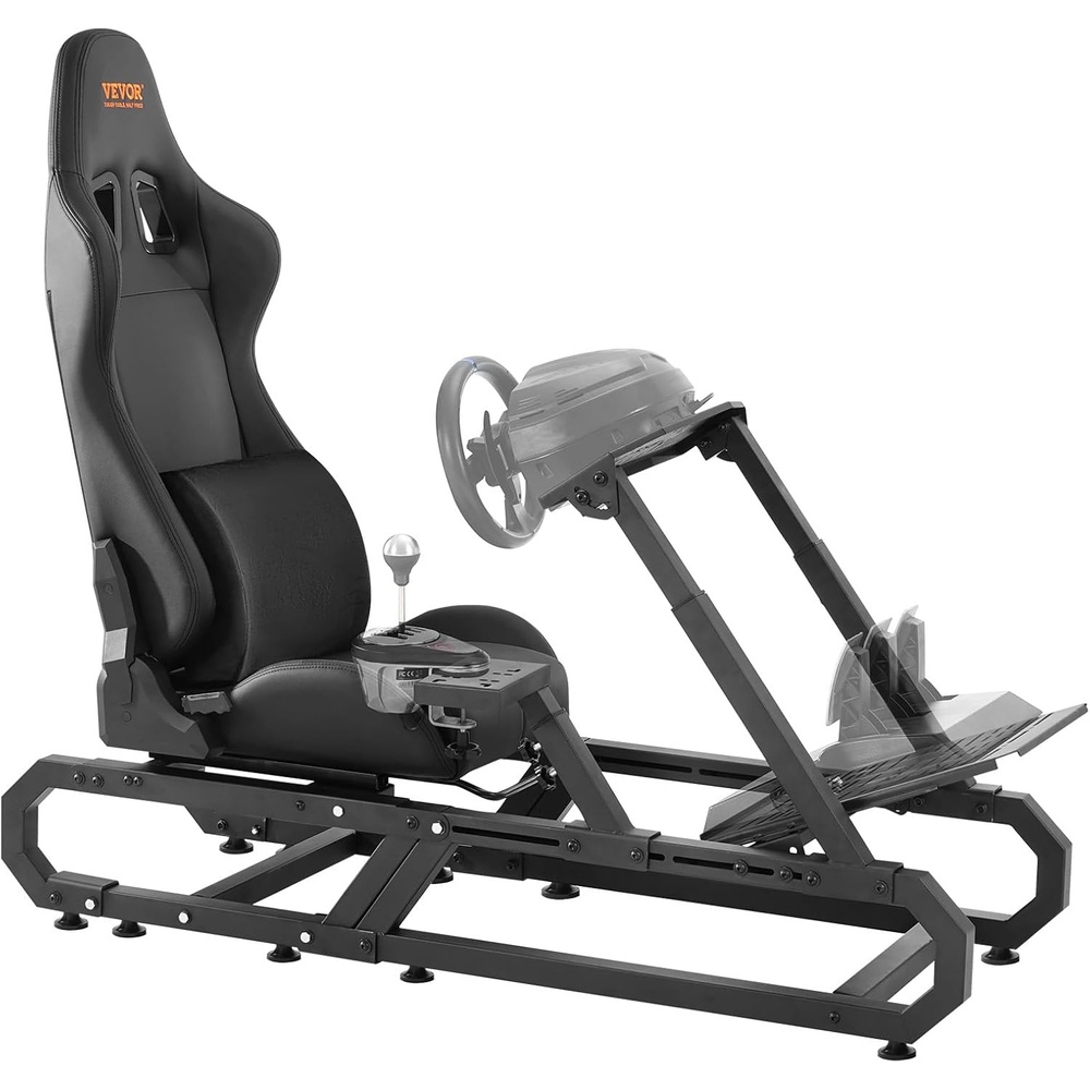 image:imageVEVOR Gaming Racing Wheel Stand Compatible with Logitech G923G920G29 amp Thrustmaster T248P HeavyDuty Adjustable Steering Wheel Stand Cockpit 330 lbs Capacity Compact for Sim Racing HeavyDuty Adjustable Steering Cockpit 330 lbs Capacity Compact for Sim Racing Premium Carbon SteelSmall Base without Wheels