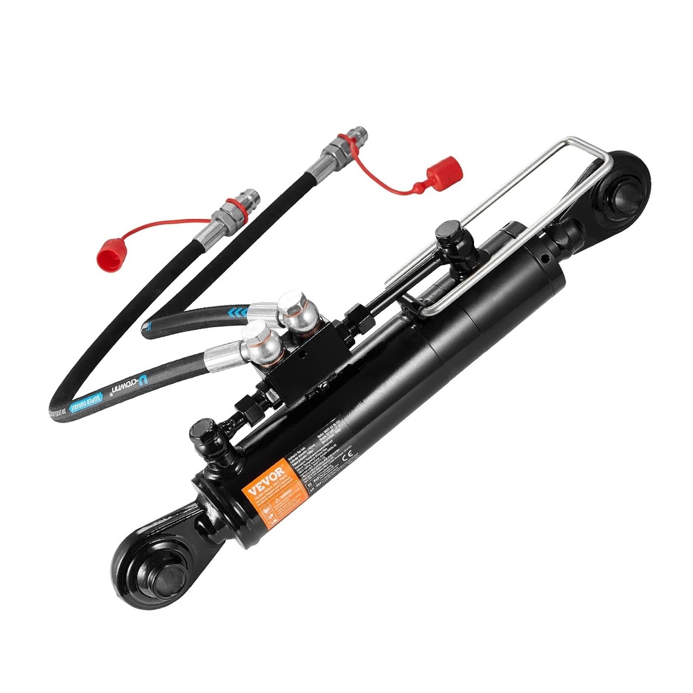 image:imageVEVOR Hydraulic Top Link Cat11 814 in 18182638 in Hydraulic Cylinder with 2 Hoses amp G38 Check ValveCat228516 in  19111628 in