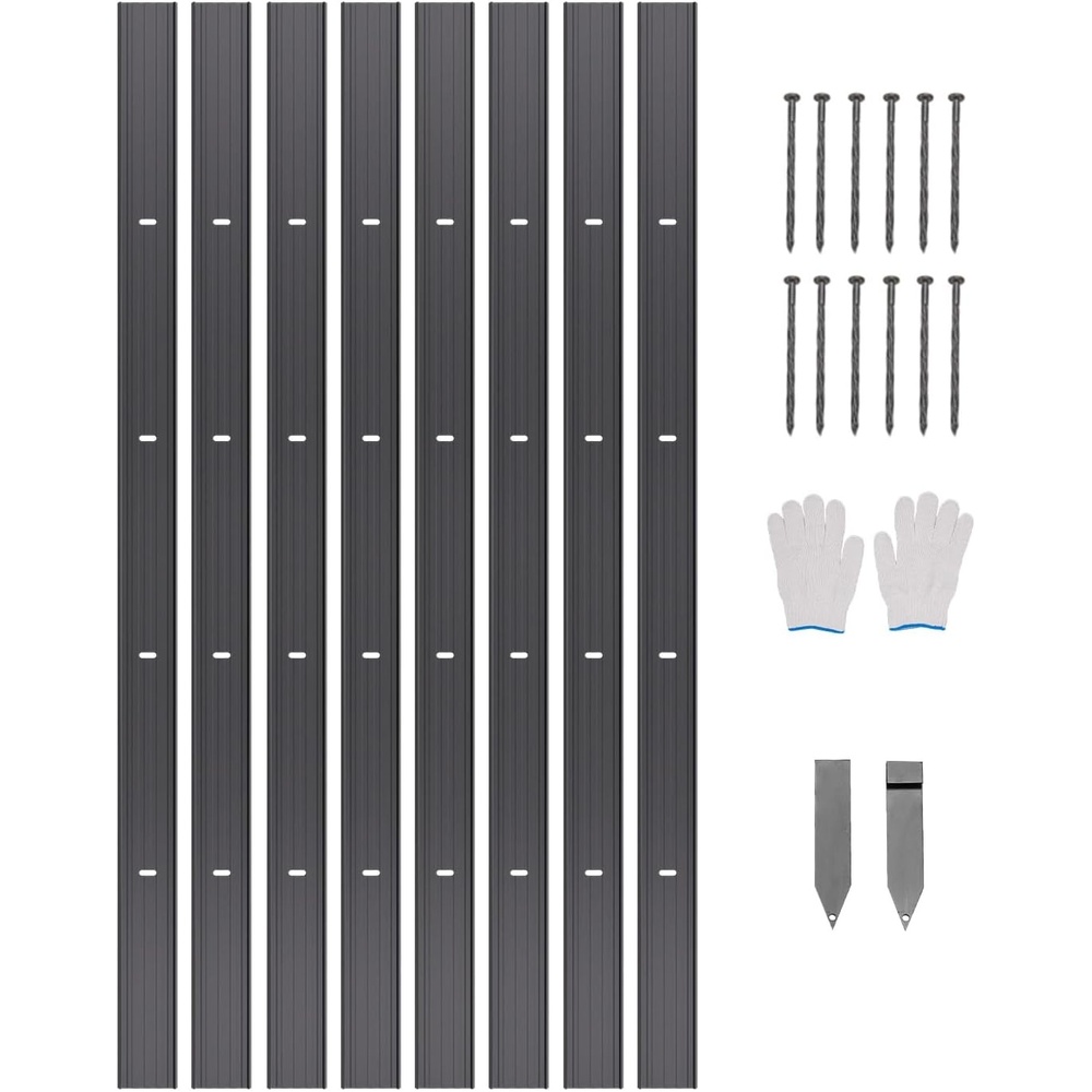 image:imageVEVOR Metal Landscape Edging 8 Packs 72 in RustResistant Aluminum Alloy Landscape Edging Bendable Garden Edging Border Heavy Duty Lawn Edging Fence for Flower Bed Yard Pathway8 Packs 72 in