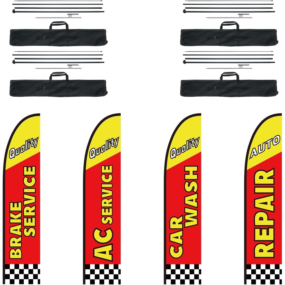 image:imageVEVOR Open Feather Flags Kit 163ft Business Banner Flags Now Open Look Welcome for Grand OpeningsAuto Repair Theme