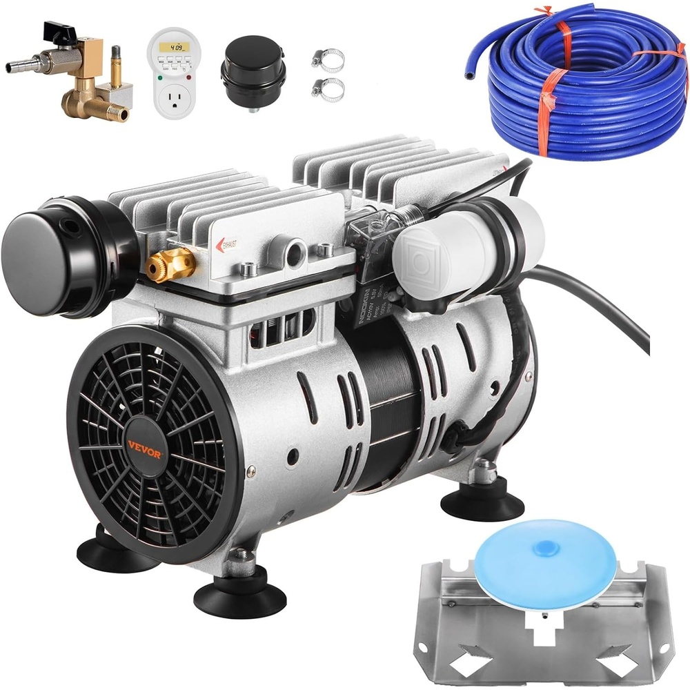 image:imageVEVOR Pond Aerator 550W Power 52CFM for Up to 3 Acre 50 Lake Pond Aeration Kit Includes 34 HP Compressor amp Timer amp Valves Air Compressor for Deep Water Oxygen Circulation for Pond Lake1 diffuser
