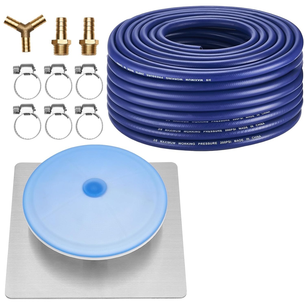 image:imageVEVOR Pond Aerator Air Diffuser amp 38 in Self Sinking Aeration Hose Kit 8in Silicone Lake Aeration Diffuser with 100ft Flexible Pond Aerator Hose Kit for Ponds Lakes Water Gardens