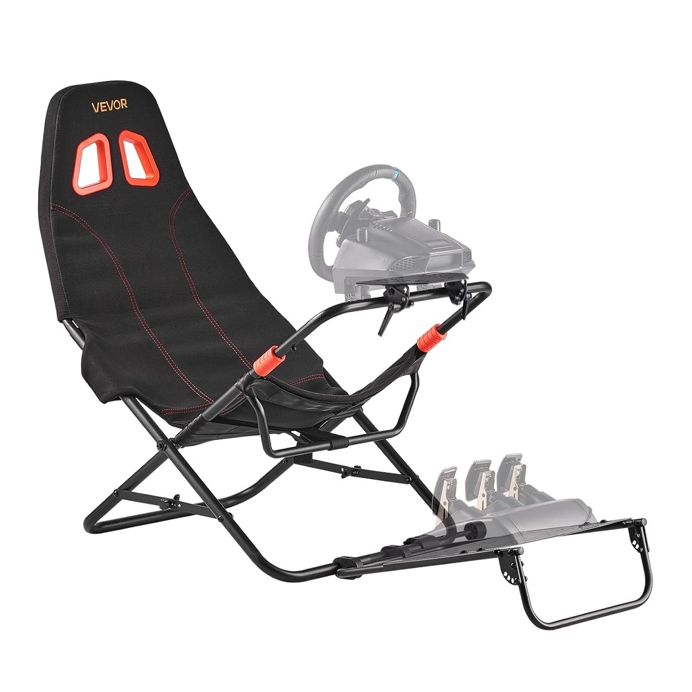 image:imageVEVOR Racing Wheel Stand Adjustable amp Foldable Simulator Stand for Logitech G29 G27 G920 G923 Thrustmaster T300RS T300GT T248 TSPC TSXW Gaming CockpitPedals Simulator NOT Included  Fit for Logitech G29 G27 G920 G923 Thrustmaster T300RS T300GT T248 TSPC TSXW Gaming Cockpit Pedals Simulator NOT IncludedPortable Cockpit
