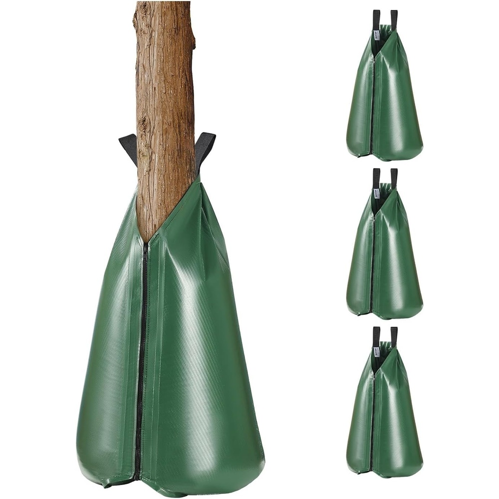 image:imageVEVOR Tree Watering Bag Slow Release 4 Pack 20 Gallons Tree Watering BagsRing Reusable Refillable Tree Irrigation Ring Water Bags Heavy Duty Watering System for Shrub Tree Root Drip Irrigation4Pcs 20Gal