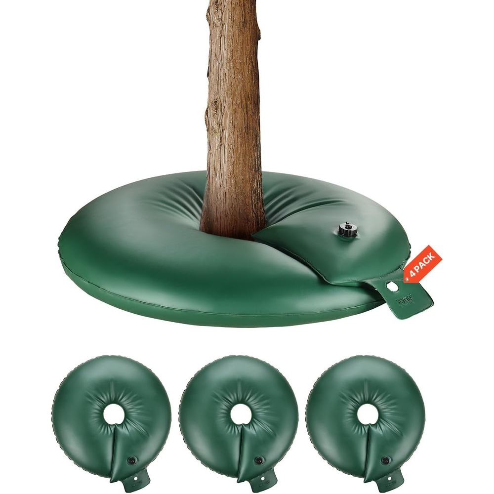 image:imageVEVOR Tree Watering Bag Slow Release 4 Pack 20 Gallons Tree Watering BagsRing Reusable Refillable Tree Irrigation Ring Water Bags Heavy Duty Watering System for Shrub Tree Root Drip Irrigation4Pcs 20Gal Ring