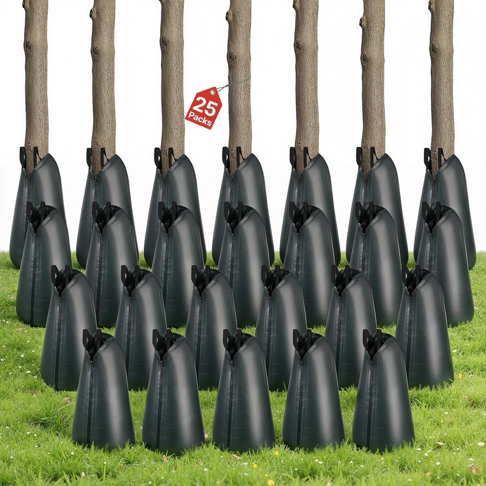 image:imageVEVOR Tree Watering Bags Slow Release 20 Gallon 4 Pack 34 Hours Tree Water Bag Heavy Duty PE Tree Drip Irrigation Gator Bag with Zipper Durable amp Reusable Deep Root Shrub Watering Bag25 Pack