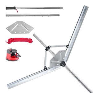 VEVOR 24in Aquatic Weed Rake, 3-Sided Lake Weed Rake with Handle, Portable and Foldable Pond Water Grass Razor, Stainless Steel Throwable Floating Pond Weeds Cutter with 30 ft Rope, for Lakes Ponds(36-48in)