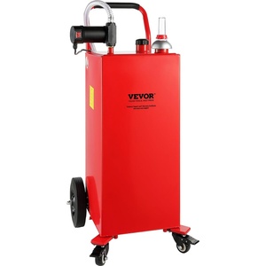 VEVOR 30 Gallon Diesel Caddy, 23.5 L/min, 180W Portable Storage Tank Container with Electric Pump Wheels, Diesel Transfer Storage Tank for Fueling(Red)