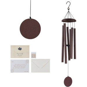 VEVOR 60″ Deep Tone Wind Chimes – Large 6-Tube Memorial Wind Chimes, Hand-Tuned Aluminum Tubes, Black Outdoor Decor for Patio, Porch, Garden, for Anniversaries, Sympathy & Birthdays(Bronze)