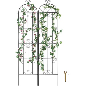 VEVOR 71 x 20 in, 4 Packs Rustproof Metal Garden Flower Trellis, Outdoor Climbing Rose & Cucumber Support, Decorative Clematis Trellis for Courtyards & Lawns(87”H x 20”W)