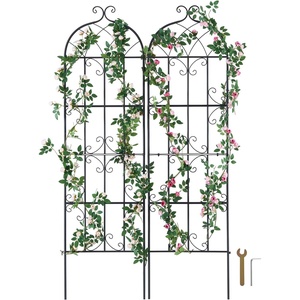VEVOR 71 x 20 in, 4 Packs Rustproof Metal Garden Flower Trellis, Outdoor Climbing Rose & Cucumber Support, Decorative Clematis Trellis for Courtyards & Lawns(71”Hx 20”W)