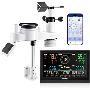 VEVOR 7-in-1 Wireless Weather Station, 7.5 in Color Display, Digital Weather Station Indoor Outdoor, for Temperature Humidity Wind Speed/Direction Rain UV, with Forecast Data, Alarm, Alerts-NO WiFi(7-in-1 WiFi with APP)