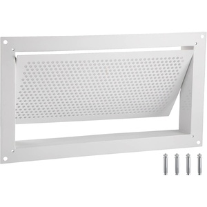 VEVOR 8×16 Inch Crawl Space Flood Vent, Wall Mounted White Foundation Vent to Reduce Flood Risk & Damage for Crawl Spaces, Garages(White)