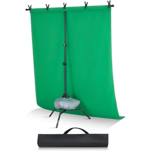 VEVOR Backdrop Stand, 5 x 6.5 ft Adjustable Photo Backdrop Stand Kit, Portable Background Backdrop Stand with 3 Crossbars, Heavy Duty Projector Screen Stand, for Wedding, Photo Video Studio & Party(5 x 6.5 Ft)