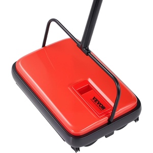 VEVOR Carpet Sweeper Manual, Floor Sweeper with 300 ml Dustbin Capacity Easy to Empty, 6.7 inch Cleaning Width for Home Office Carpets Pet Hair Dust, Purple(Red)