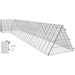 VEVOR Chicken Tunnels for Yard, DIY Metal Poultry Playpen for Outside with Waterproof Cover & Corner Frames, 2 Sets, 236.2 x 157.5 x 24.2 inch(LxWxH), Also Widely Used for Ducks, Rabbits, Geese Coop(Panel + Corner + Tarp)