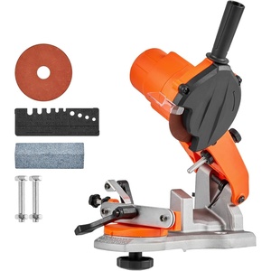 VEVOR Cordless Chainsaw Sharpener, 5-Speed Adjustable Electric Saw Chain Sharpener 5000-30000 RPM, Rechargeable Handheld Chainsaw Sharpening Tool with 4 Sharpening Heads & Angle Guide Attachment(85W)