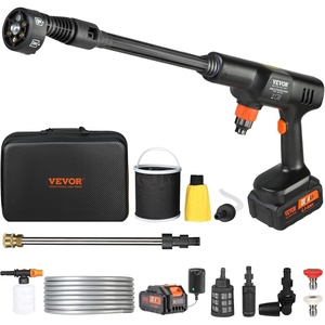 VEVOR Cordless Pressure Washer, 652PSI 1.0GPM BRUSHLESS Motor Rechargeable 4.0Ah Battery Powered, Handheld High-Pressure Car Washer Gun with Charger, 6-in-1 Nozzle for Home/Floor Cleaning & Watering(BRUSHLESS Motor)
