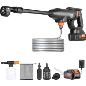 VEVOR Cordless Pressure Washer, 652PSI 1.0GPM BRUSHLESS Motor Rechargeable 4.0Ah Battery Powered, Handheld High-Pressure Car Washer Gun with Charger, 6-in-1 Nozzle for Home/Floor Cleaning & Watering(652 PSI)