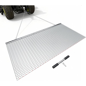VEVOR Drag Harrow, 4 ft x 5.6 ft Durable Chain Harrow with 80 Sharp Teeth, Suitable for ATV UTV Tractor, Ideal for Soil Preparation, Seeding, Smoothing Landscapes, and Yard Gravel Driveway Maintenance(72.05 x 35.98 x 0.39 inch)