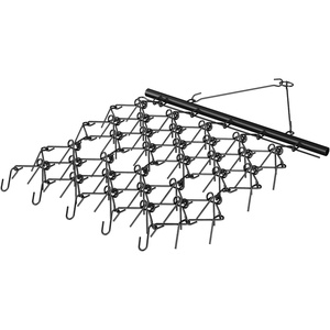 VEVOR Drag Harrow, 4 ft x 5.6 ft Durable Chain Harrow with 80 Sharp Teeth, Suitable for ATV UTV Tractor, Ideal for Soil Preparation, Seeding, Smoothing Landscapes, and Yard Gravel Driveway Maintenance(4’x4′)