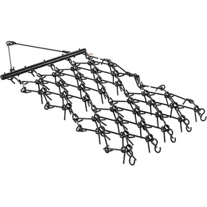 VEVOR Drag Harrow, 4 ft x 5.6 ft Durable Chain Harrow with 80 Sharp Teeth, Suitable for ATV UTV Tractor, Ideal for Soil Preparation, Seeding, Smoothing Landscapes, and Yard Gravel Driveway Maintenance(4 x 4 ft)
