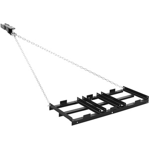 VEVOR Drag Harrow, 8 ft Heavy Duty Tow Behind Drag Harrow with Adjustable Bars & 72 in Chain, Driveway Grader Landscape Rake for ATV, UTV, Tractor, Mower Tow Behind Yard Lawn Leveling Tool(4 FT- Black)