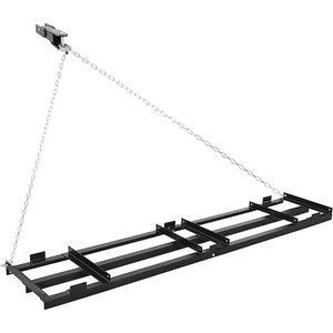 VEVOR Drag Harrow, 8 ft Heavy Duty Tow Behind Drag Harrow with Adjustable Bars & 72 in Chain, Driveway Grader Landscape Rake for ATV, UTV, Tractor, Mower Tow Behind Yard Lawn Leveling Tool(8 FT- Black)