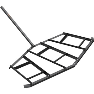VEVOR Drag Harrow, 84″ Width Tow Behind Drag Harrow, Q235 Steel Driveway Grader with Adjustable Bars & Pin Hitch, Support up to 50 lbs, Tractor Driveway Harrow for ATVs, UTVs, Garden Lawn Tractors(84″)