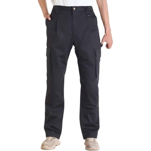 VEVOR FR Pants for Men, 9 oz 100% Cotton, Flame-Resistant Cargo Pants with Multi-Pockets and Elastic Waist, Reinforced Tear-Proof Stitching, Ideal for Welding Work and Casual Wear, XXL Size, Black