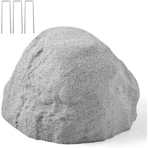 VEVOR Faux Rock Cover, Outdoor Fake Rock Well Pump Cover, Realistic Natural Texture, Lightweight & Weather-Resistant Polyresin Artificial Boulder for Landscaping Garden Yard Décor, Grey, Medium Size(Irregular cone/small size/light grey)