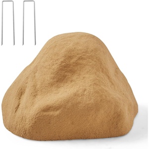 VEVOR Faux Rock Cover, Outdoor Fake Rock Well Pump Cover, Realistic Natural Texture, Lightweight & Weather-Resistant Polyresin Artificial Boulder for Landscaping Garden Yard Décor, Grey, Medium Size(Irregular cone/small size/sandy color)