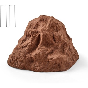 VEVOR Faux Rock Cover, Outdoor Fake Rock Well Pump Cover, Realistic Natural Texture, Lightweight & Weather-Resistant Polyresin Artificial Boulder for Landscaping Garden Yard Décor, Grey, Medium Size(Irregular cone/small size/brown)
