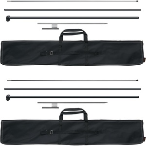 VEVOR Feather Flag Pole Kit, Swooper Flag Pole 16.3 ft, Sign Flag Poles for Business Advertising Feather Flags Banner Outdoor, with Ground Stakes and A Carrying Bag (Flag Not Included)(12.7 ft)