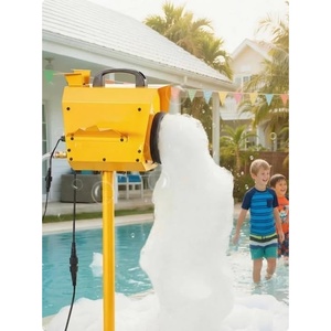 VEVOR Foam Machine, Auto Oscillation Foam Cannon Party Machine, Bubble Cannon with Fan, 3-Color LED Lights & Triangular Structure, Dense Foams Maker for Gatherings, Backyard, Celebrations & Party(19.7 x 15.8 x 46.9 inch)