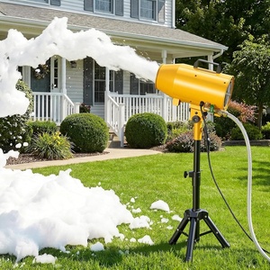 VEVOR Foam Machine, Auto Oscillation Foam Cannon Party Machine, Bubble Cannon with Fan, 3-Color LED Lights & Triangular Structure, Dense Foams Maker for Gatherings, Backyard, Celebrations & Party(14.0 x 11.4 x 31.1-38.0 inch)