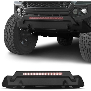 VEVOR Front Bumper Compatible with 2016-2023 Toyota Tacoma (Excluding Tacoma TRD/Tacoma TRD Sport), Pickup Truck Bumper with Winch Plate & D-Ring Mounts, Steel Front Bumpers with E-Coating & Bull Bar