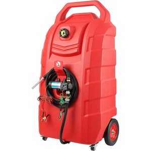 VEVOR Fuel Caddy, 32 Gallon, Fuel Transfer Caddy Tank On-Wheels, with 12V DC Transfer Pump, Gasoline Diesel Fuel Caddy with 8.2 ft Hose, Flow Rate 7L/min, for Trucks, Boats, Lawn Mowers(Electric)