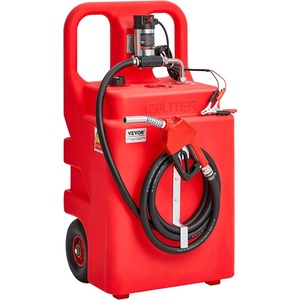 VEVOR Fuel Caddy, 32 Gallon, Portable Fuel Tank with 12V DC 15 GPM Electric Fuel Transfer Pump, 13 ft Delivery Hose & Aluminum Alloy Manual Nozzle, Gas Caddy for Motorboats, ATVs, Diesel & Gasoline(32 Gallon)