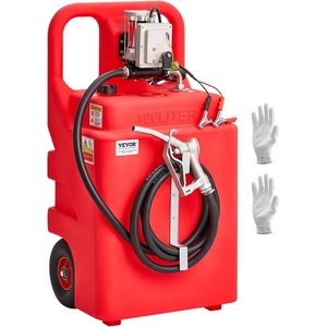 VEVOR Fuel Caddy, 32 Gallon, Portable Fuel Tank with 12V DC 15 GPM Electric Fuel Transfer Pump, 13 ft Delivery Hose & Aluminum Alloy Manual Nozzle, Gas Caddy for Motorboats, ATVs, Diesel & Gasoline(32 Gallon with 15 GPM)