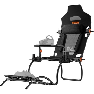 VEVOR Gaming Racing Wheel Stand, Compatible with Logitech G923/G920/G29 & Thrustmaster T248P, Heavy-Duty Adjustable Steering Wheel Stand Cockpit, 330 lbs Capacity, Compact for Sim Racing | Heavy-Duty Adjustable Steering Cockpit, 330 lbs Capacity, Compact for Sim Racing, Premium Carbon Steel(Portable Large Base)